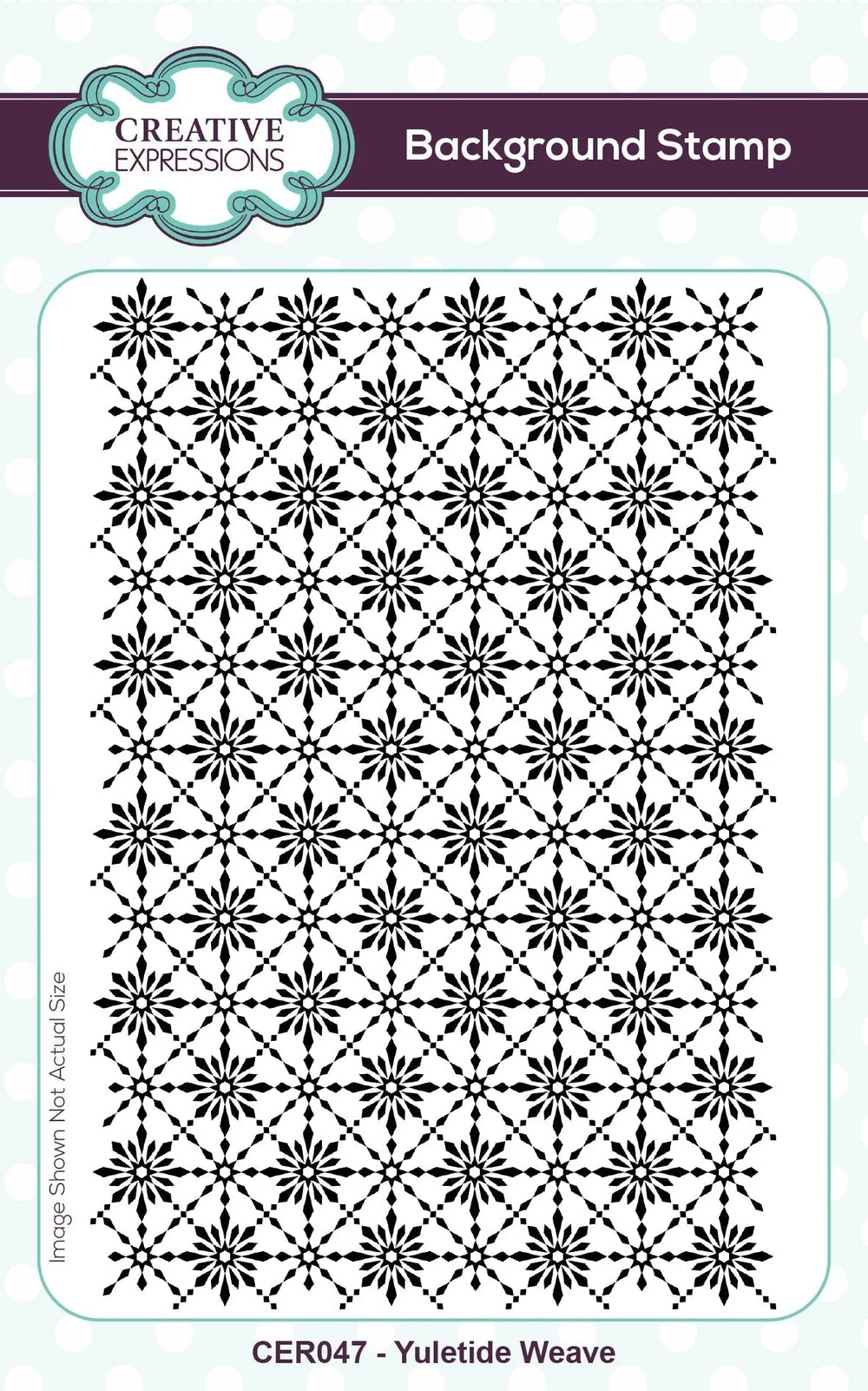 Creative Expressions Yuletide Weave Tampon en caoutchouc prédécoupé 4 po x 6 po