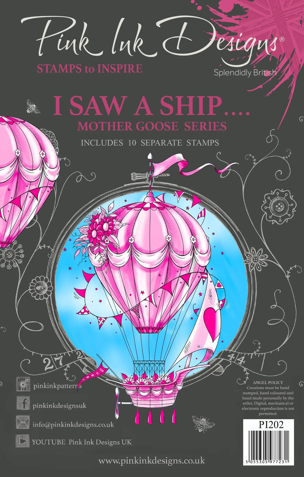 Pink Ink Designs I Saw A Ship... Ensemble de tampons transparents de 6 x 8 pouces
