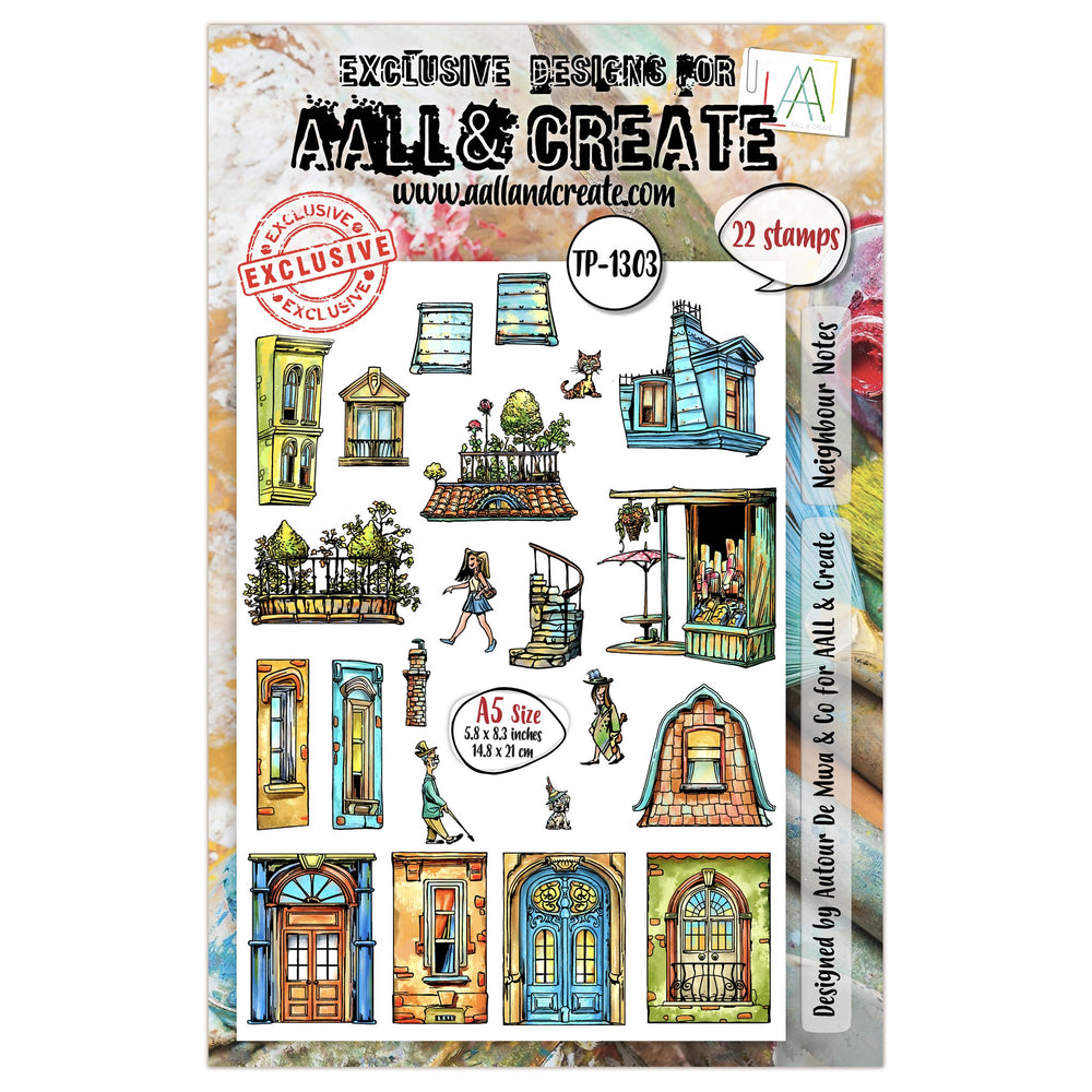 AALL and Create - A5 Stamp Set - Neighbour Notes — Ecstasy Crafts