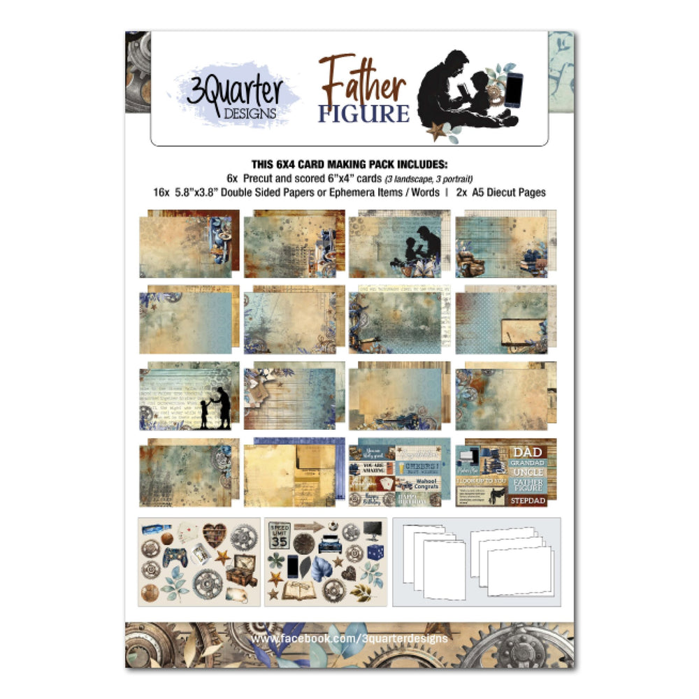 3Quarter Designs Father Figure 6x4 Card Pack — Ecstasy Crafts