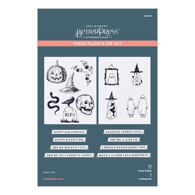 Ensemble de plaques et matrices Icônes d'Halloween de la Collection d'Halloween Betterpress