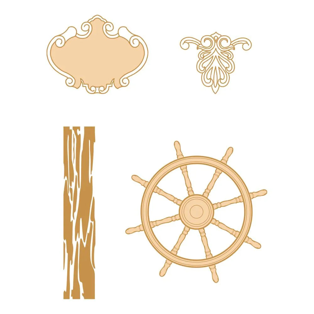 Couture Creations Fille de la mer - Ensemble de tampons de navigation