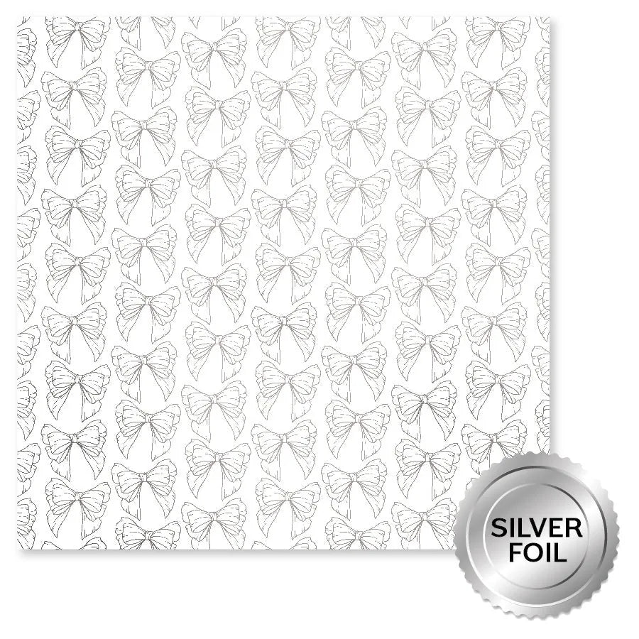 Lavender & Roses Silver Foil E 12x12 Paper (6pc Bulk Pack) 32259