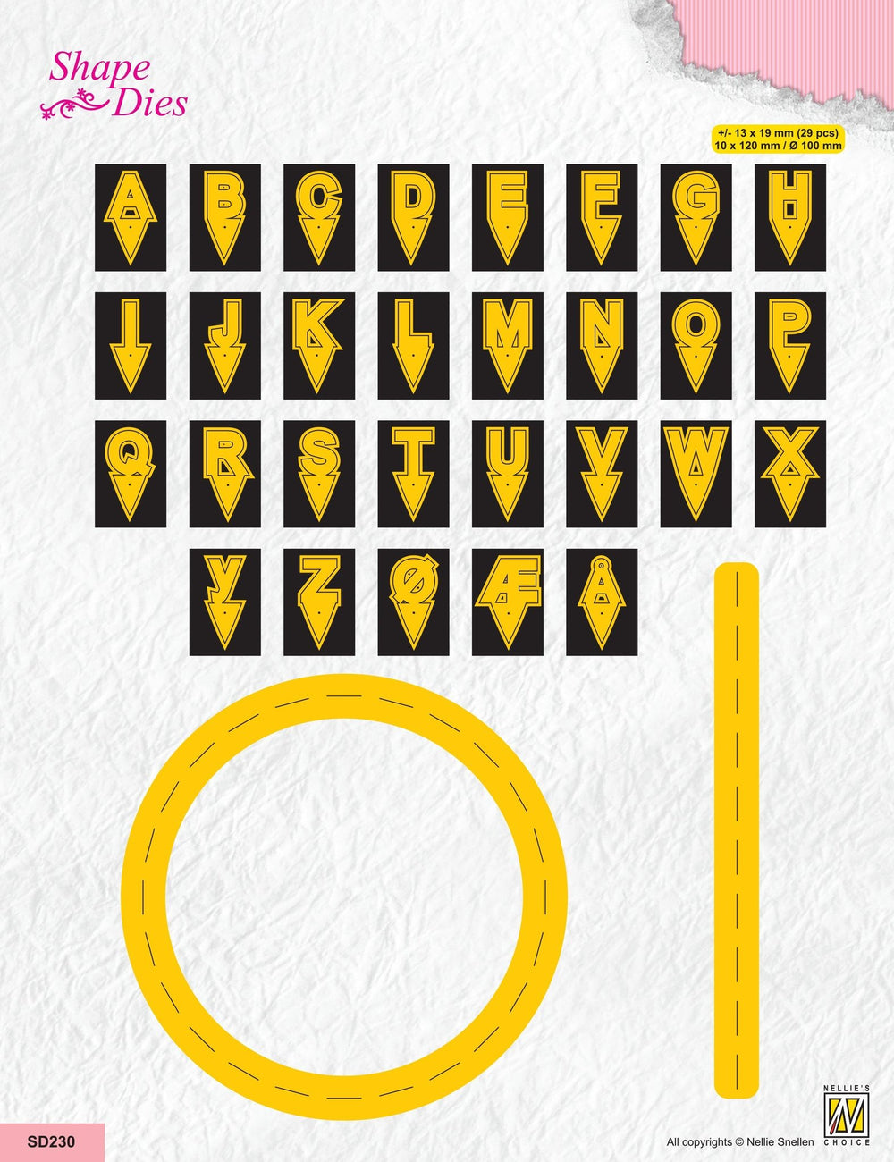 Nellie's Choice Shape Dies - Alphabet With 2 Basic Dies — Ecstasy Crafts