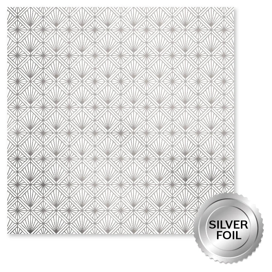 Joie de mariage papier argenté métallisé 12 x 12 (paquet de 6) 34539