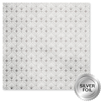 Joie de mariage papier argenté métallisé 12 x 12 (paquet de 6) 34539