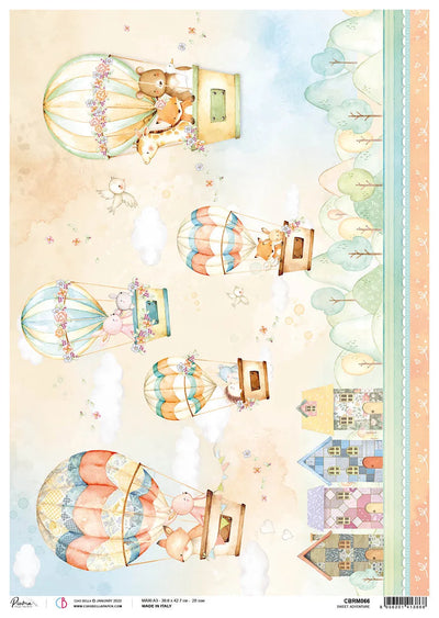 Ciao Bella Papier de Riz A3 Piuma Sweet Adventure - 3 Feuilles