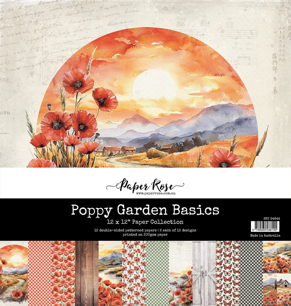Poppy Garden Basics 12x12 Paper Collection 34644
