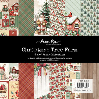 Collection de papier Ferme d'arbres de Noël 6x6 35250