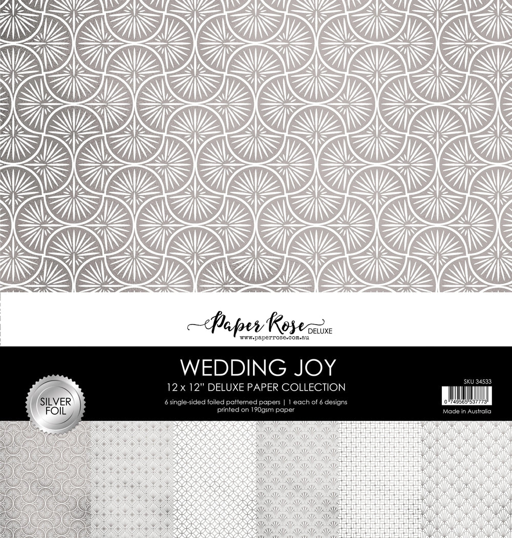 Collection de papier Wedding Joy Argenté métallisé 12x12 34533