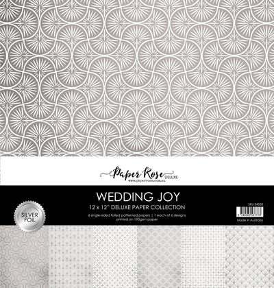 Collection de papier Wedding Joy Argenté métallisé 12x12 34533