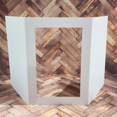 Rectangle Window Tri Fold White Card Bases - 4.25 x 5.5" - 10 pieces 34590