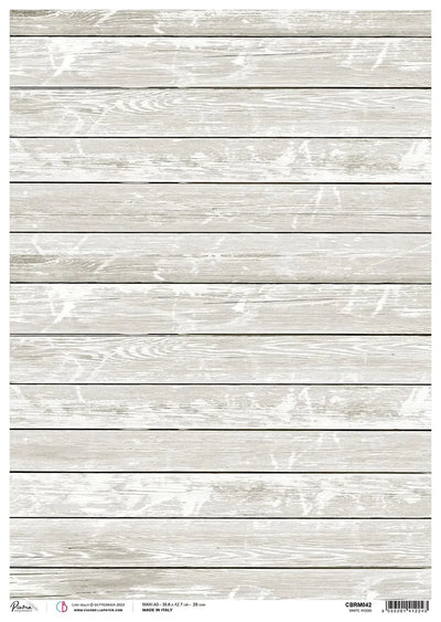 Papier de riz A3 Piuma Blanc Bois - 3 feuilles