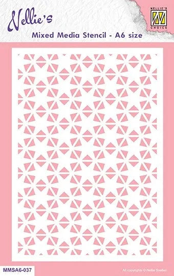 Nellie's Choice Mixed Media Stencil A6 Size - Star-2
