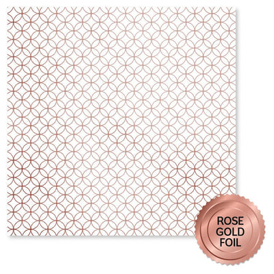 Wedding Joy Foil Rose Gold C 12 x 12 Paper (6 pc Bulk Pack) 34566