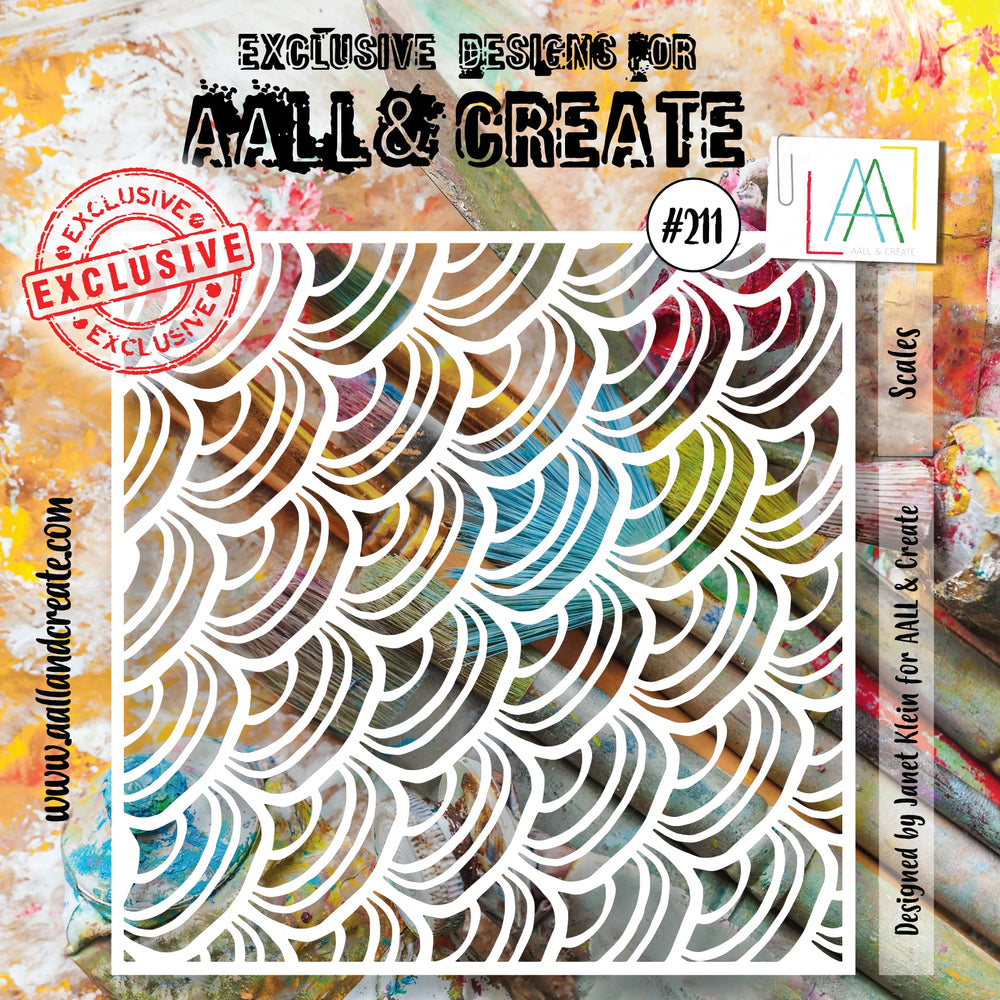 AALL and Create Pochoir 6"x6" - 211 - Écailles
