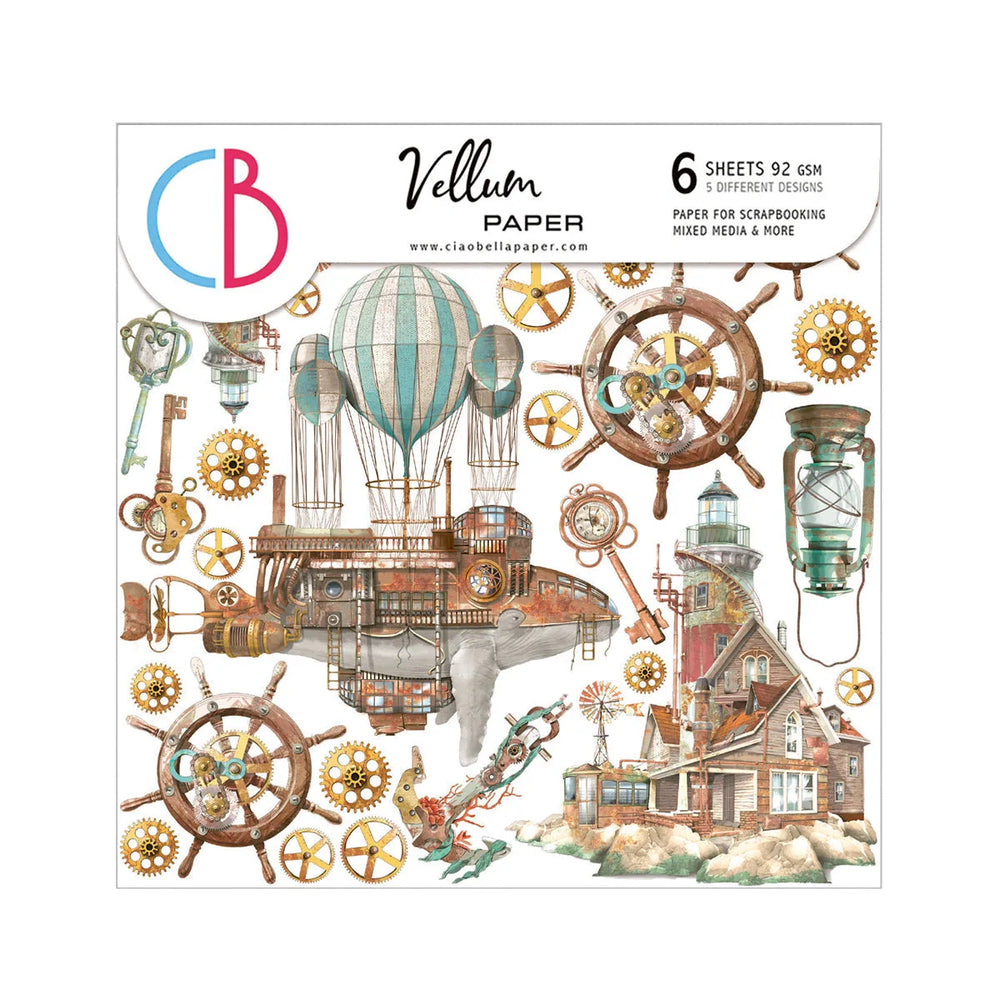 Vellum Récif de Corail Découpe Précise 6"x6" 6/Paquet