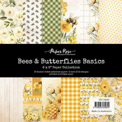 Collection de papier Bees & Butterflies Basics 6x6 33582