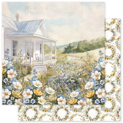 Papier Rustique Printemps D 12 x 12 (Paquet en vrac de 12) 34242