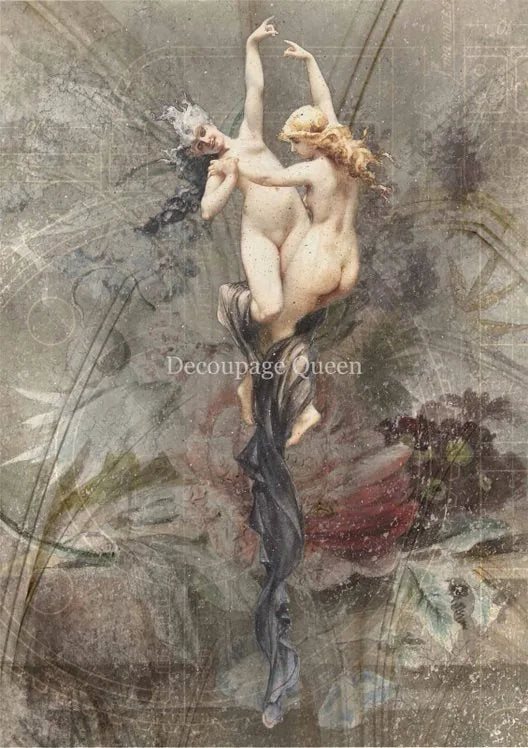 Dainty and the Queen - Les Deux Grâces Papier de Riz A4 - 5 Feuilles