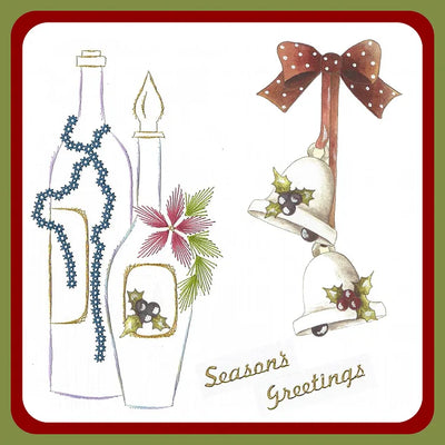 Patron de broderie - Bouteilles de vin