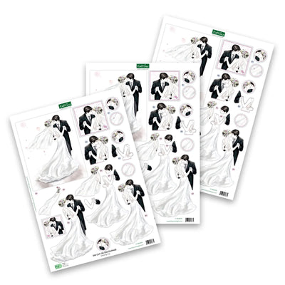 Die Cut Decoupage – Wedding Day (Pack Of 3)