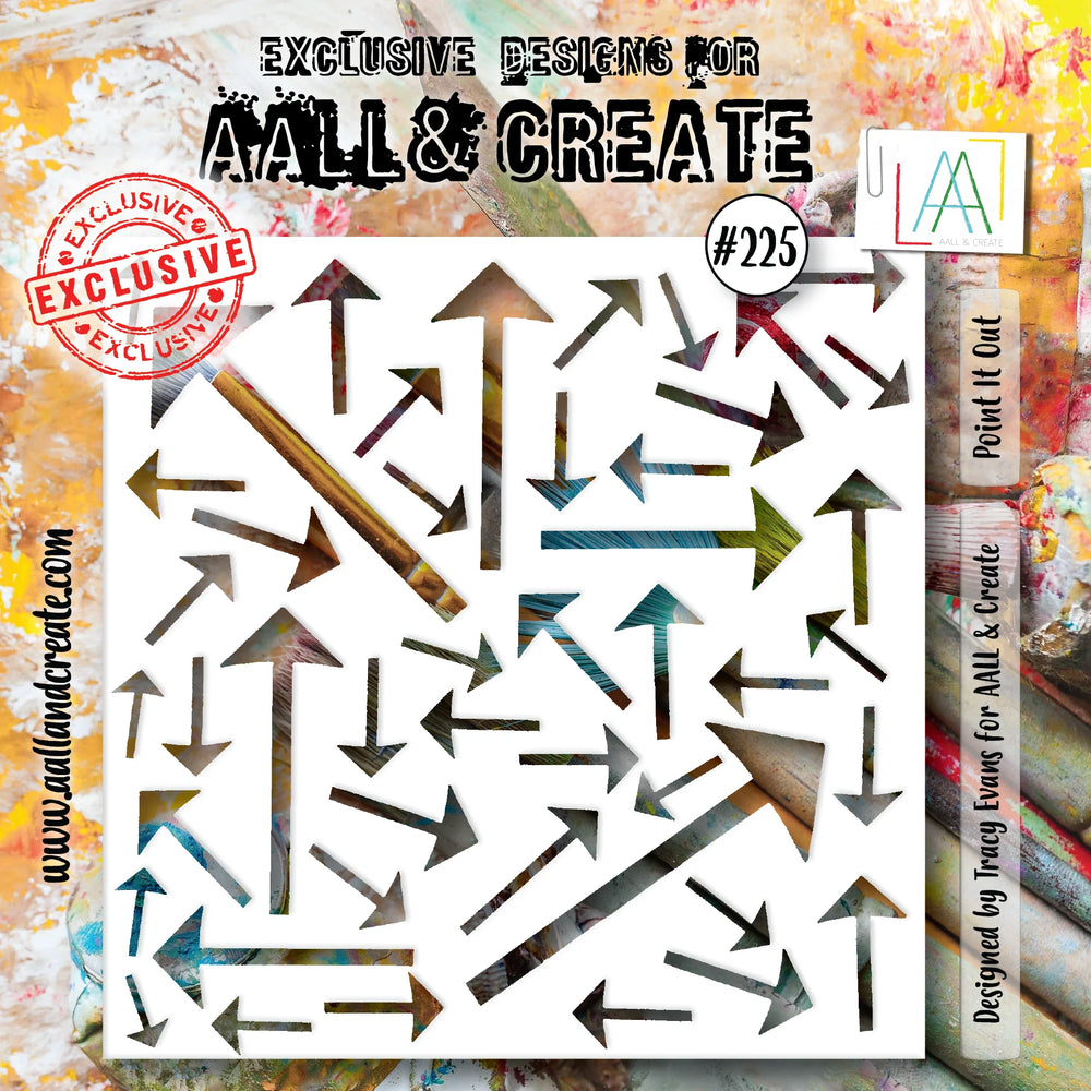 AALL and Create - 6"x6" Stencil - Point It Out — Ecstasy Crafts