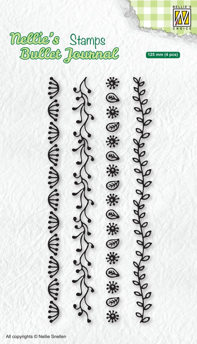 Nellie's Choice Nellie's Tampons Clairs pour Bullet Journal - Bordures-2