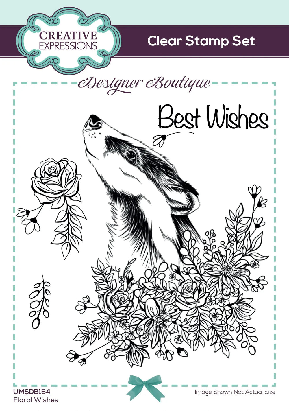 Creative Expressions Designer Boutique Floral Wishes Jeu de tampons 6 po x 4 po