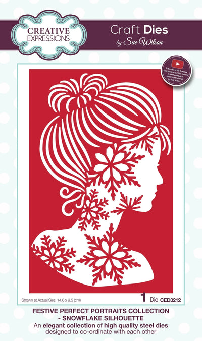 Emporte-pièce Sue Wilson Fêtes Portraits Parfaits Silhouette de Flocon de Neige