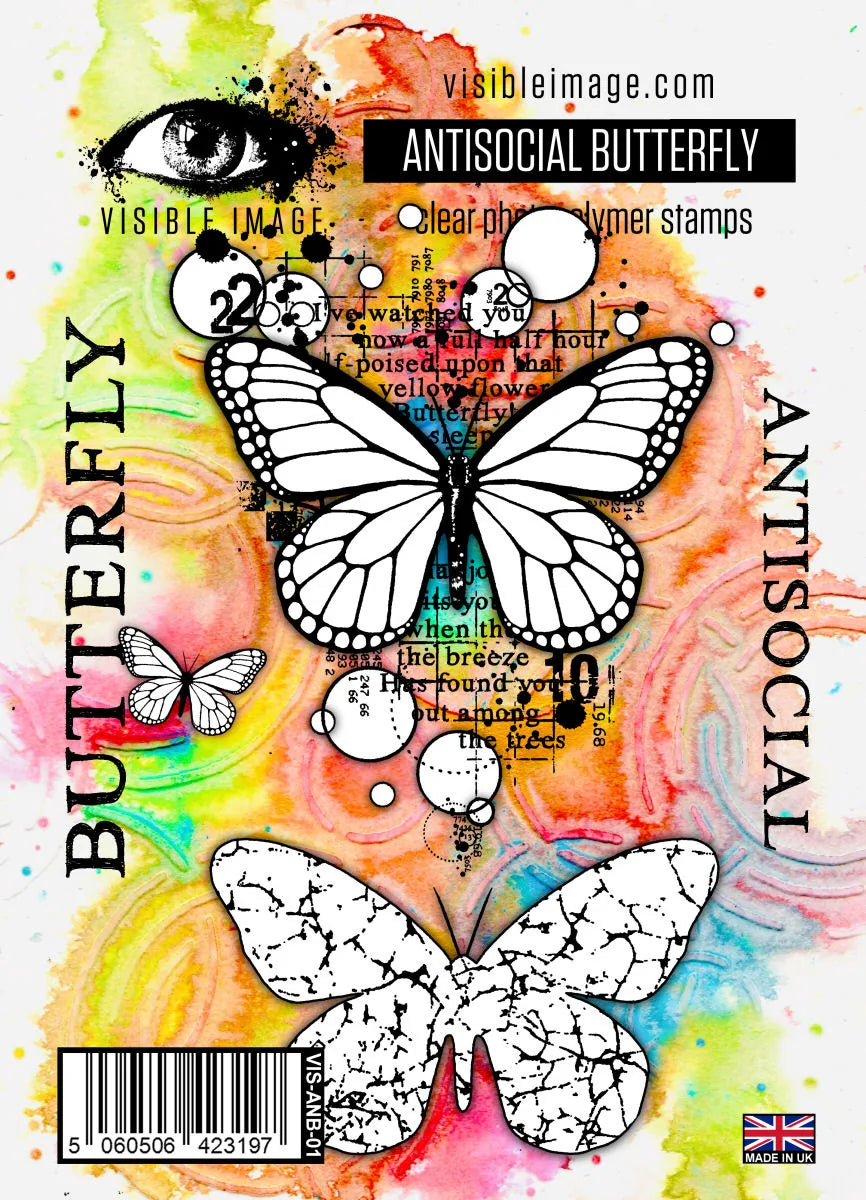Visible Image Antisocial Butterfly - Ensemble de tampons A6
