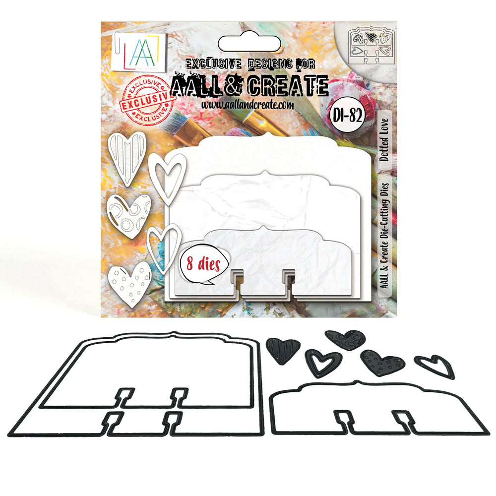 AALL and Create - Ensemble de matrices de découpe - Amour à pois