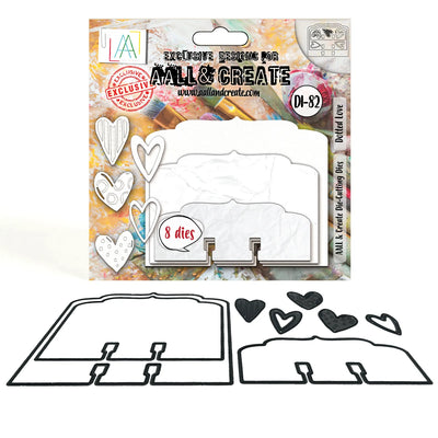 AALL and Create - Ensemble de matrices de découpe - Amour à pois
