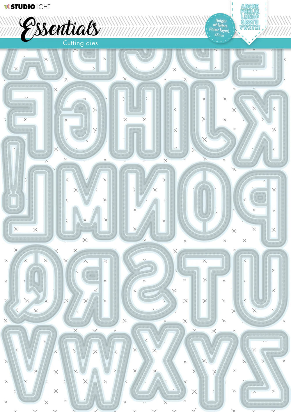 SL Matrices de découpe Grandes Lettres Essentielles 210x297x1mm 54 PCS no.185