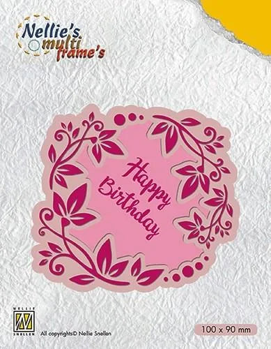 Nellies Choice Pochoir Découpe Multicadre - Joyeux Anniversaire