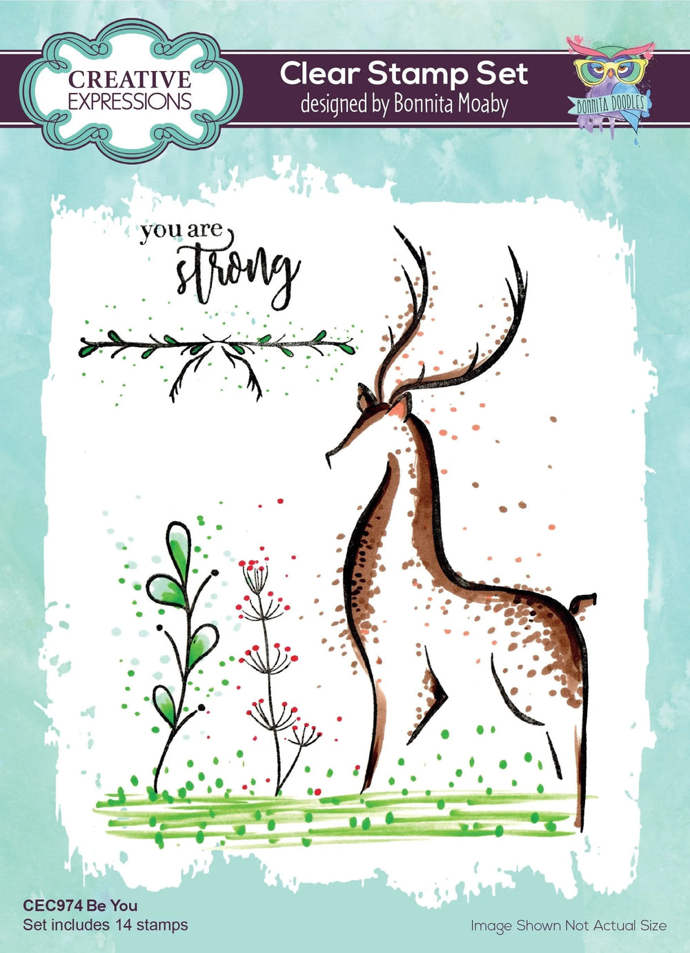 Ensemble de tampons transparents Bonnita Moaby Be You A5 de Creative Expressions