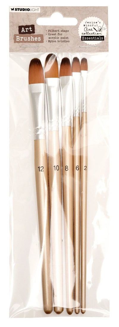 Ensemble de pinceaux JMA Filbert, tailles 2-4-6-8-10 Essentials 75x220x10mm 5 pièces