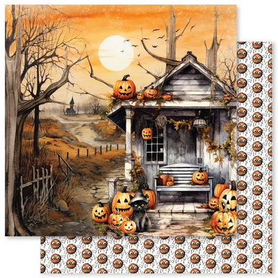 Papier Spooky Halloween C 12x12 (Paquet en vrac de 12) 32742