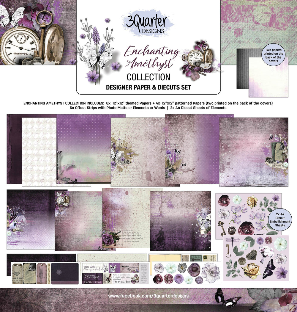 3Quarter Designs - Enchanted Amethyst - Scrapbook Collection — Ecstasy Crafts