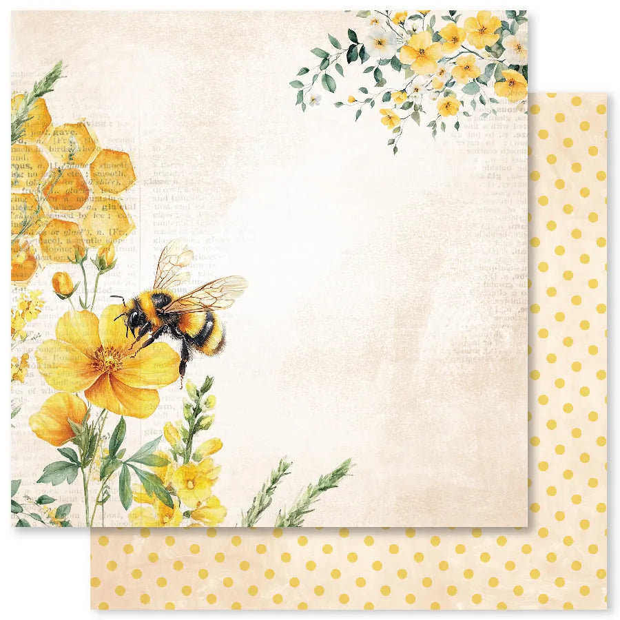 Bees & Butterflies Basics D Papier 12 x 12 (Paquet en vrac de 12) 33573