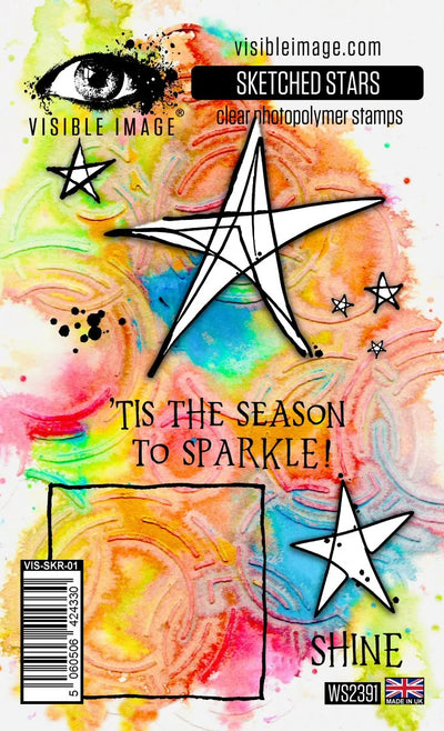 Visible Image Étoiles Esquissées - Jeu de tampons A6