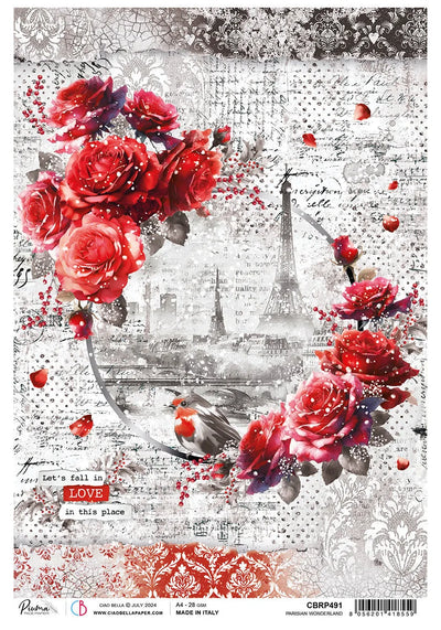 Papier de riz A4 Merveilles Parisiennes - 5 feuilles