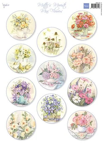 Mattie's Mini's - Feuille de découpe A4 Fleurs
