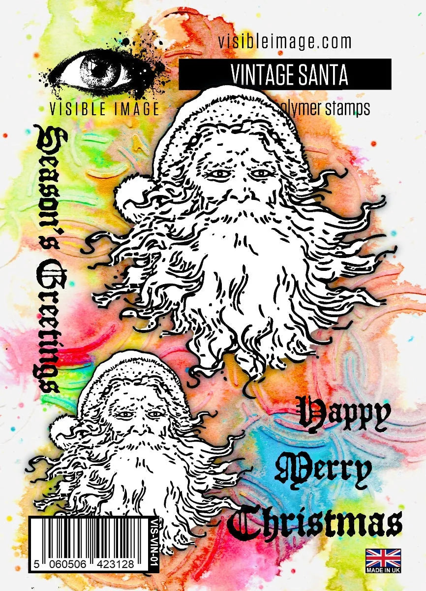 Ensemble de tampons Vintage Santa - A6 Visible Image
