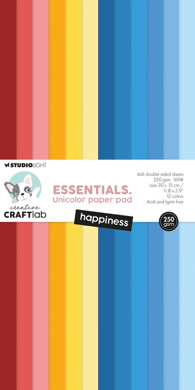 Bloc de papier CCL Unicolor Bonheur Essentiels 24 feuilles