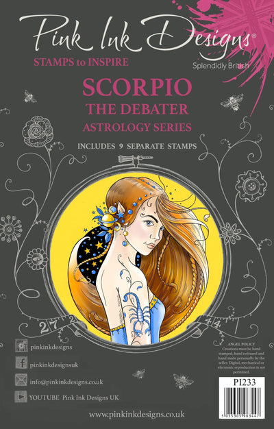 Pink Ink Designs Scorpio 6 in x 8 in Clear Stamp Set