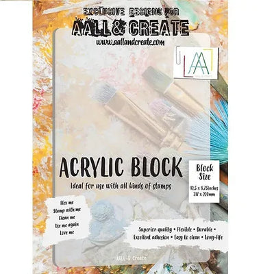 AALL and Create Acrylic Block -- A4