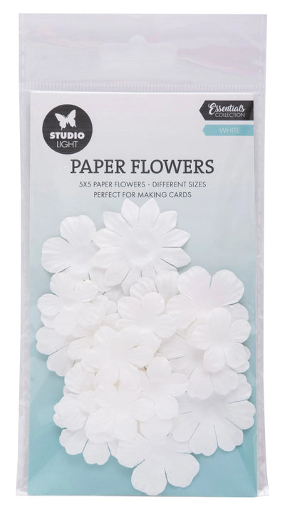 Fleurs en papier SL 25x Blanc Consommables 25 unités