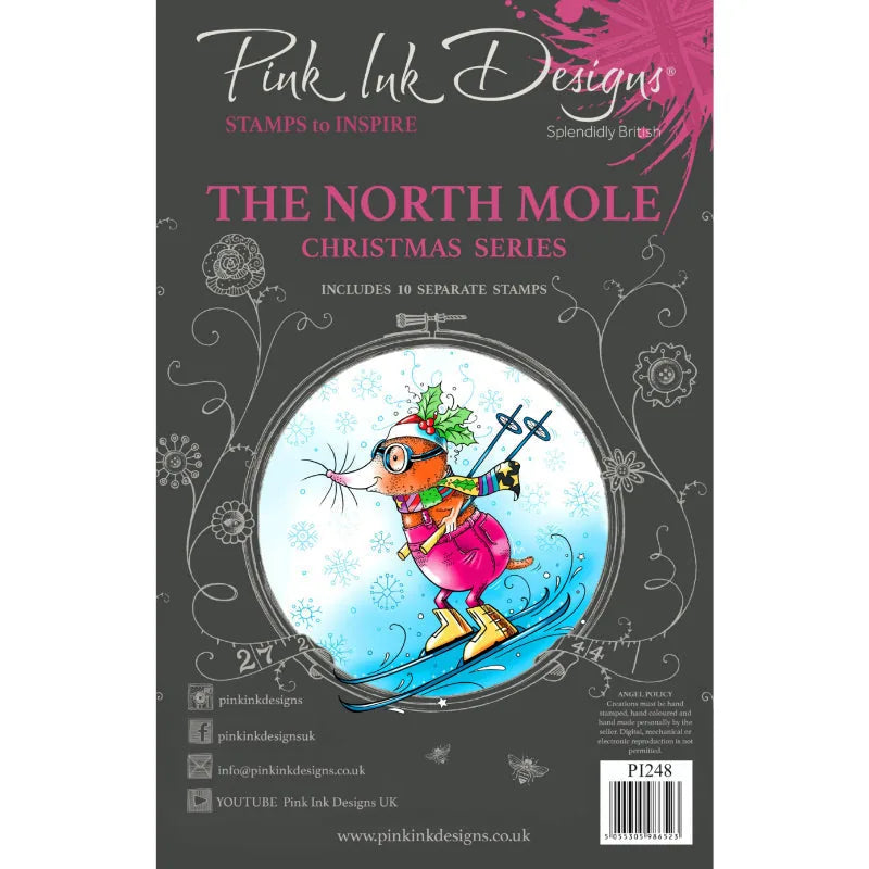 Pink Ink Designs The North Mole Ensemble de tampons transparents 6 po x 8 po