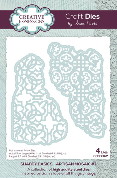 Creative Expressions Sam Poole Shabby Basics Artisan Mosaic #1 Craft Die
